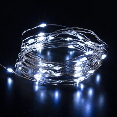 Гирлянда светодиодная "Шнур" Eurosvet 400-008 Белая IP20 10м фото Гирлянда светодиодная "Шнур" Eurosvet 400-008 Белая IP20 10м картинка